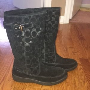 Black coach boots